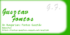 gusztav fontos business card